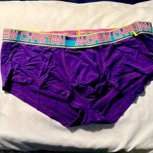 Andrew Christian Purple Boxer Briefs XL